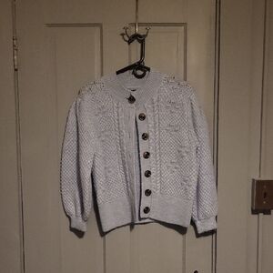 Who What Wear Sky Blue Button-Up Cardigan